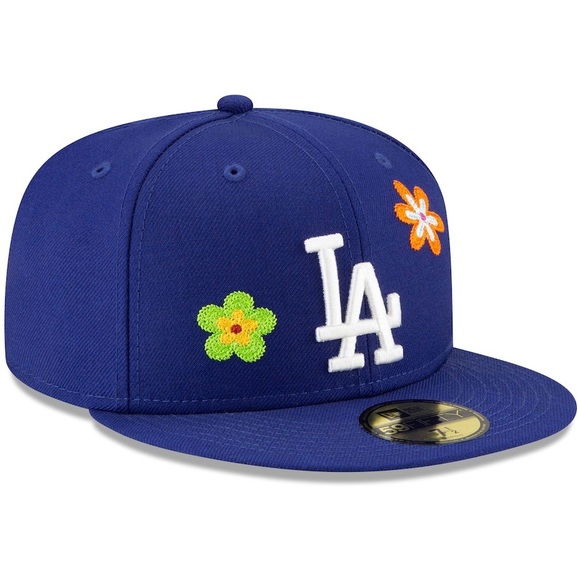 New Era Other - Men's New Era Royal Los Angeles Dodgers Chain Stitch Floral 59FIFTY - Fitted Hat